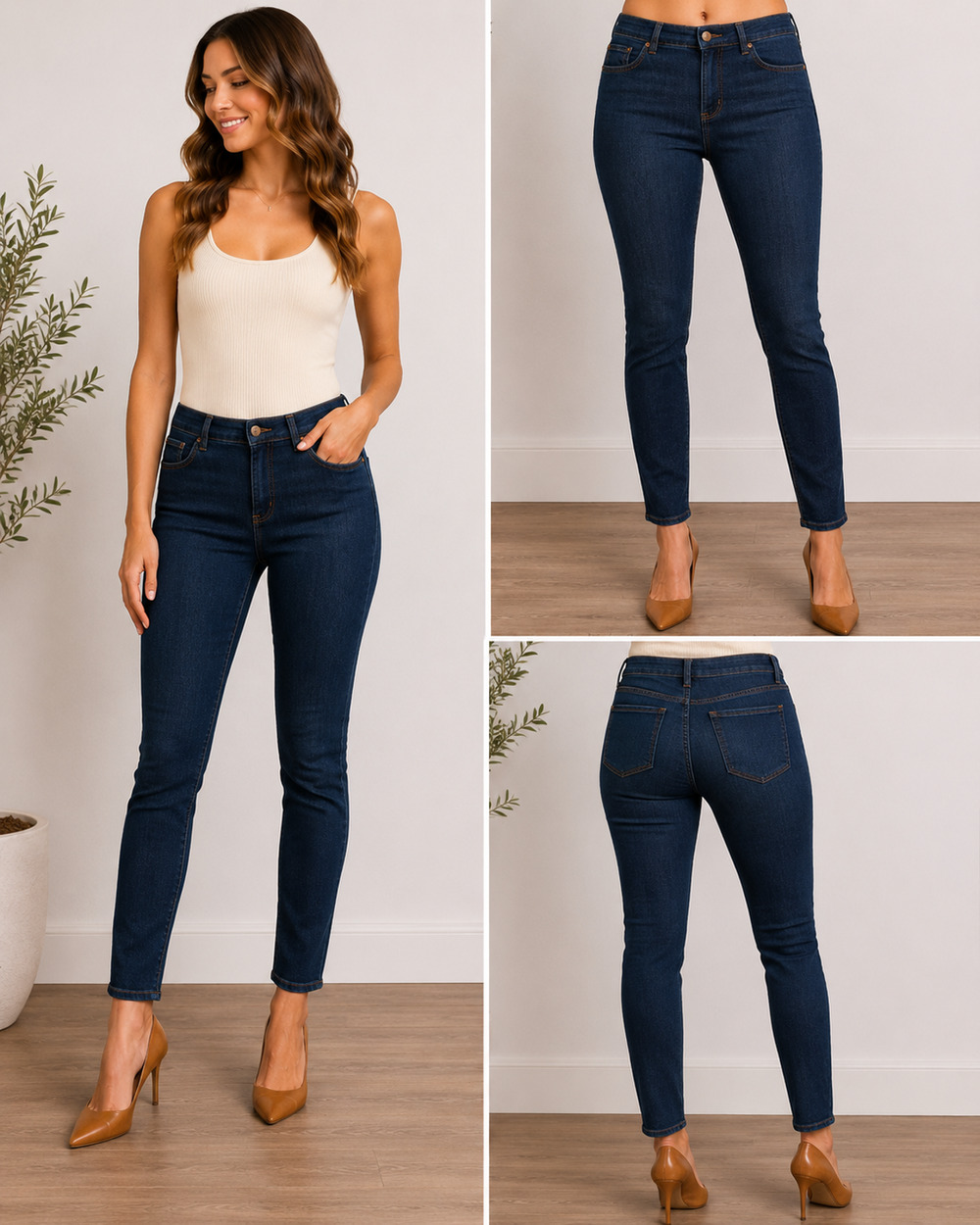 Loft Outlet Womens Denim Jeans Skinny Ankle Size 8 Blue Stretch Mid Rise